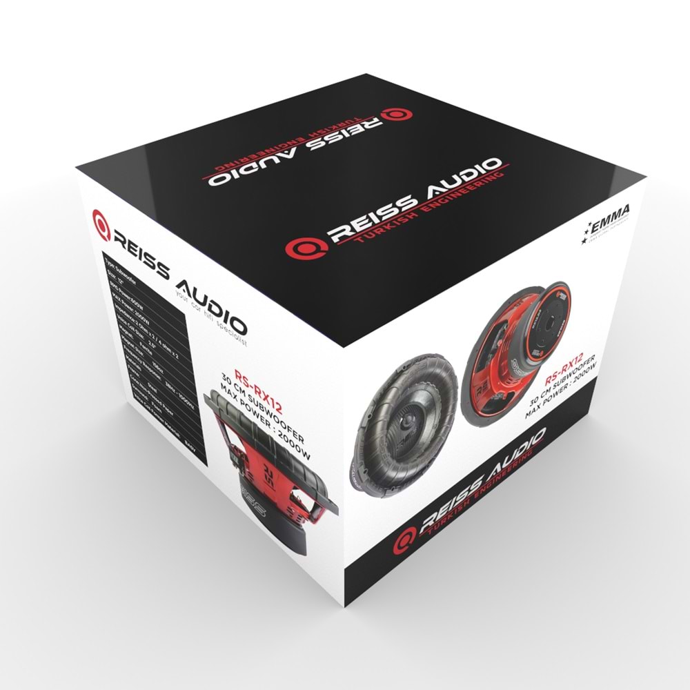 Reıss Audıo RS-RX12.D2/D4 30 Cm 1200 Watt Oto Subwoofer