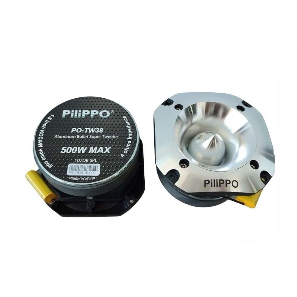 Pilippo PO-TW38 500 Watt Süper Bullet Oto Tweeter