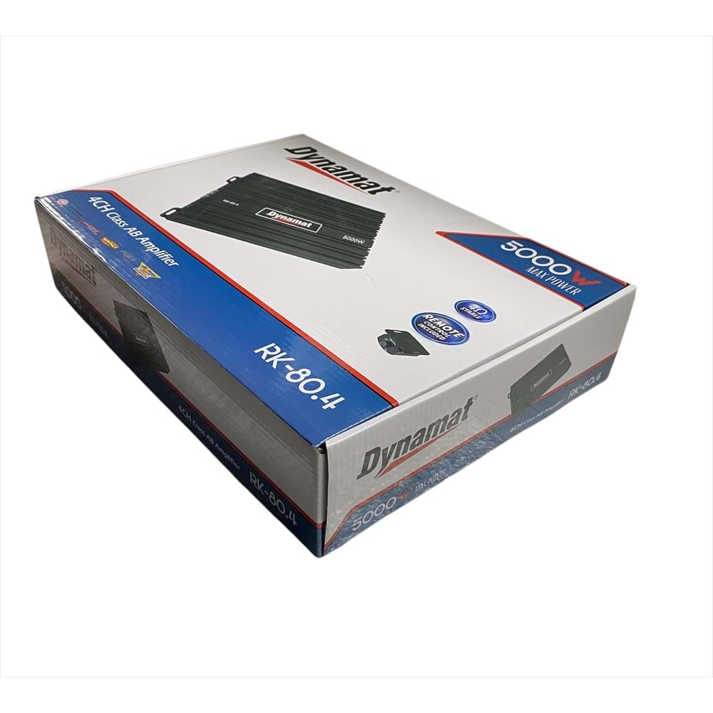 Dynamat RK-80.4 Ab Class 5000 Watt 4 Kanal Oto Anfi