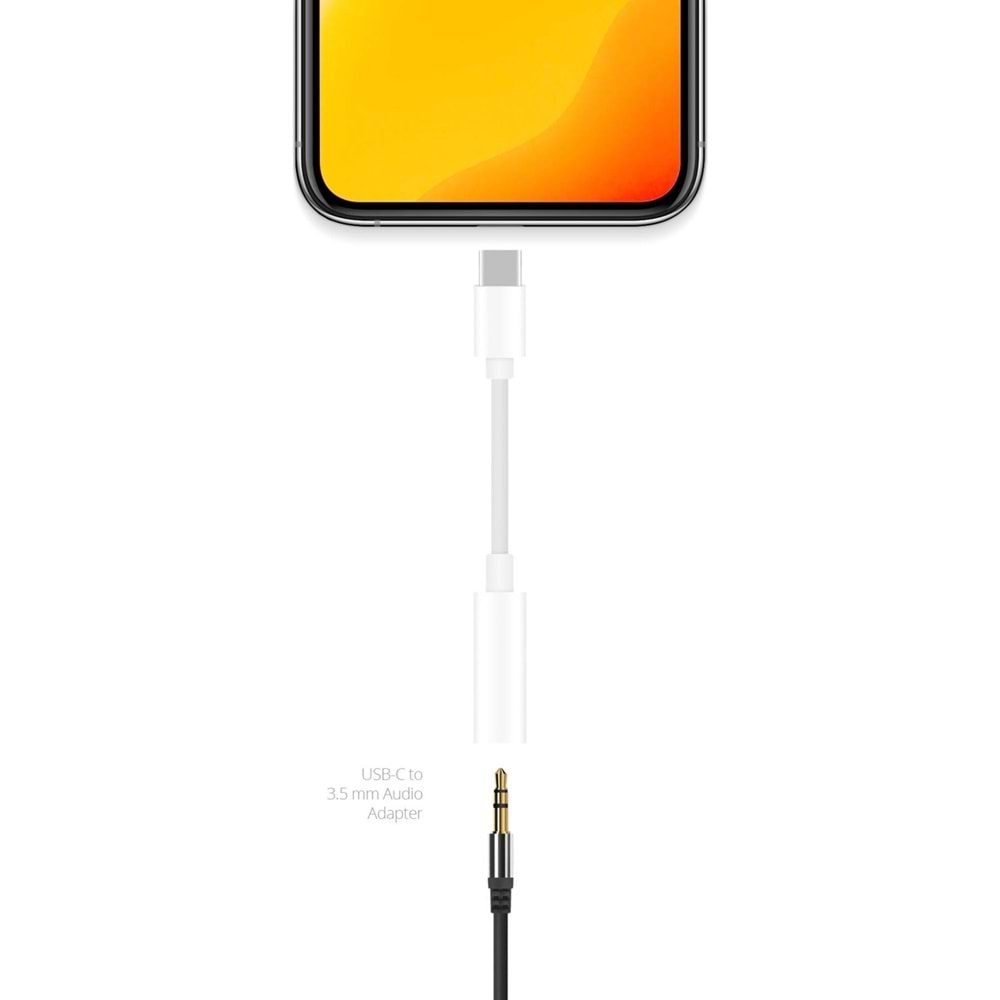 Powerway AC04 Type-C To Aux Çevirici Tüm Cihazlarla Uyumlu Samsung Xiaomi 3.5mm Aux Kulaklık Dönüştürücü
