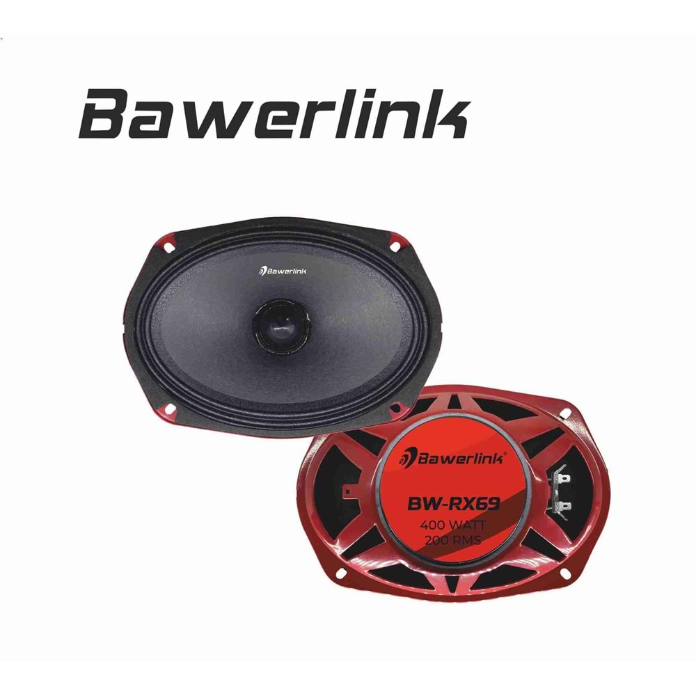 Bawerlink BW-RX69 6x9 400 Watt Oval Mıdrange Oto Hoparlör