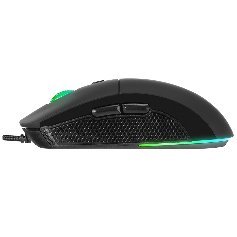 Rampage RADIANT M1 Makrolu Siyah 7200 dpi RGB Aydınlatmalı Gaming Oyuncu Mouse