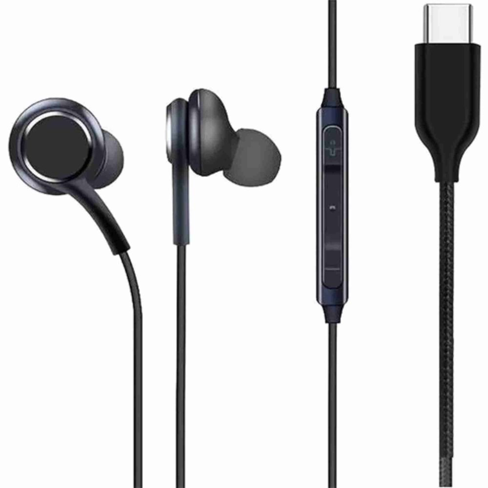 Powerway EARNOTE Type-C Girişli Streo İp Örgülü Kulaklık