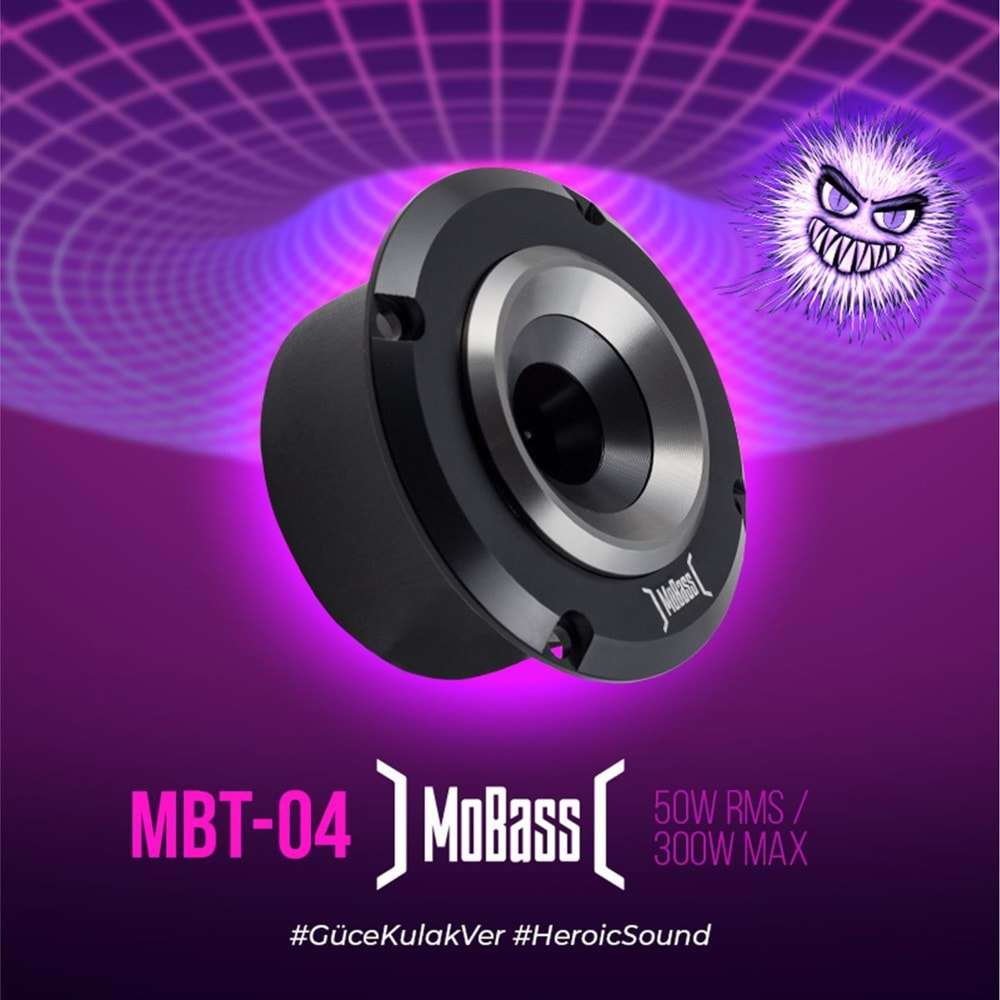 Mobass MBT-04 8cm 50 Rms Power 300W Max Power OtoTweeter