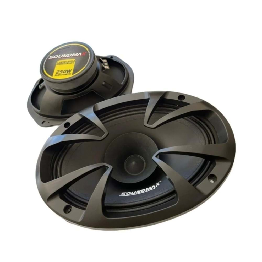 Soundmax SX-M69XH 6x9 İnç 250 Watt Mıdrange Oto Hoparlör (kapaklı)