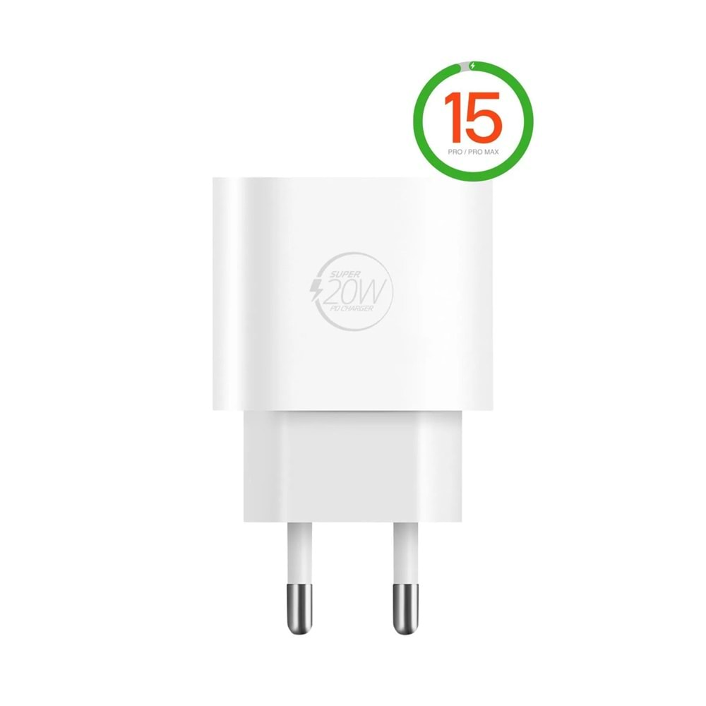 Powerway RXS27 25W Type-C Şarj Adaptörü ve Kablo Seti Hızlı ve Güvenli Apple Uyumlu