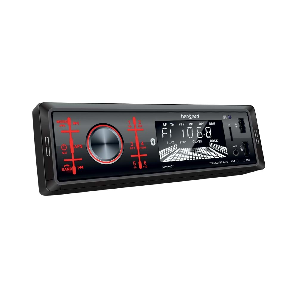 Harward HR-MX652 Çift Usb/Sd/Fm 4X50 Watt Bluetooth Oto Teyp