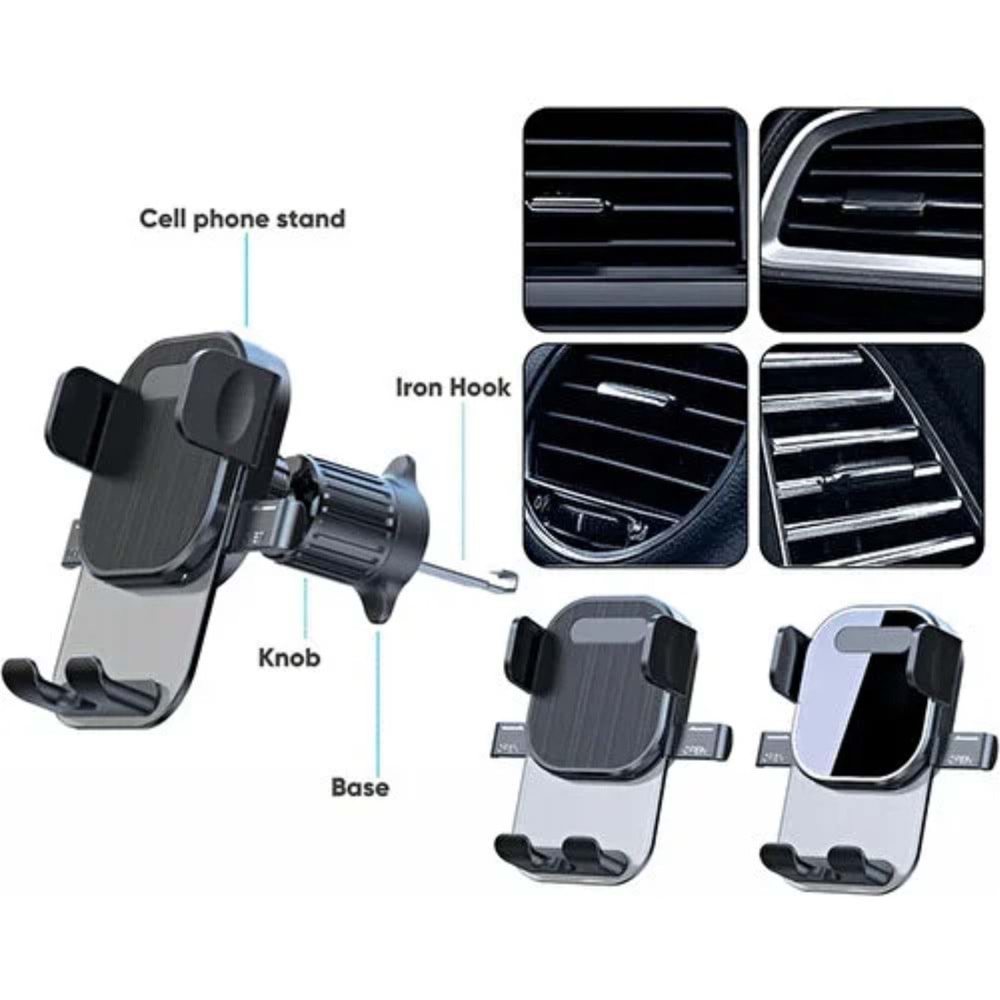 Powerway TT49 Araç İçi Petek Için Kıskaçlı Destekli Telefon Tutucu