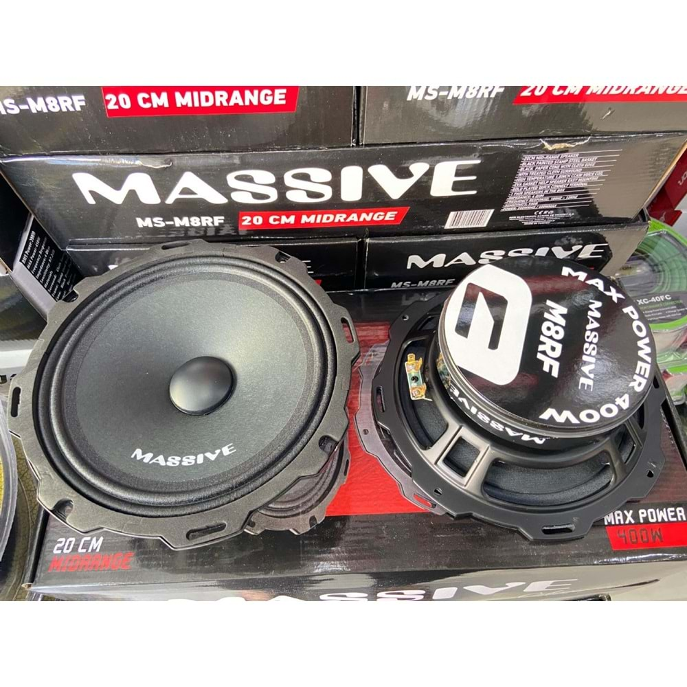 Massıve MS-M8RF 20 Cm 400 Watt Profesyonel Midrange Oto Hoperlör