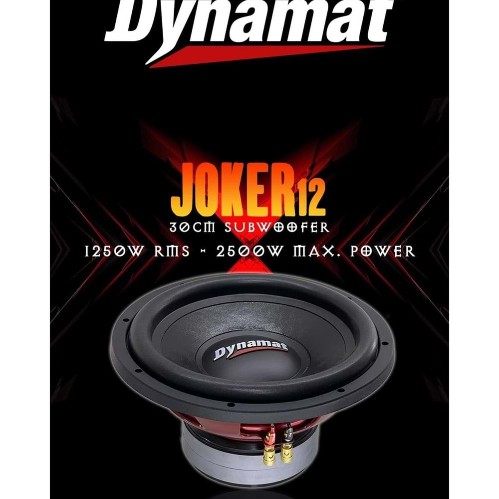 Dynmat JOKER 30 Cm 1250 Rms 2500 Watt Oto Subwoofer