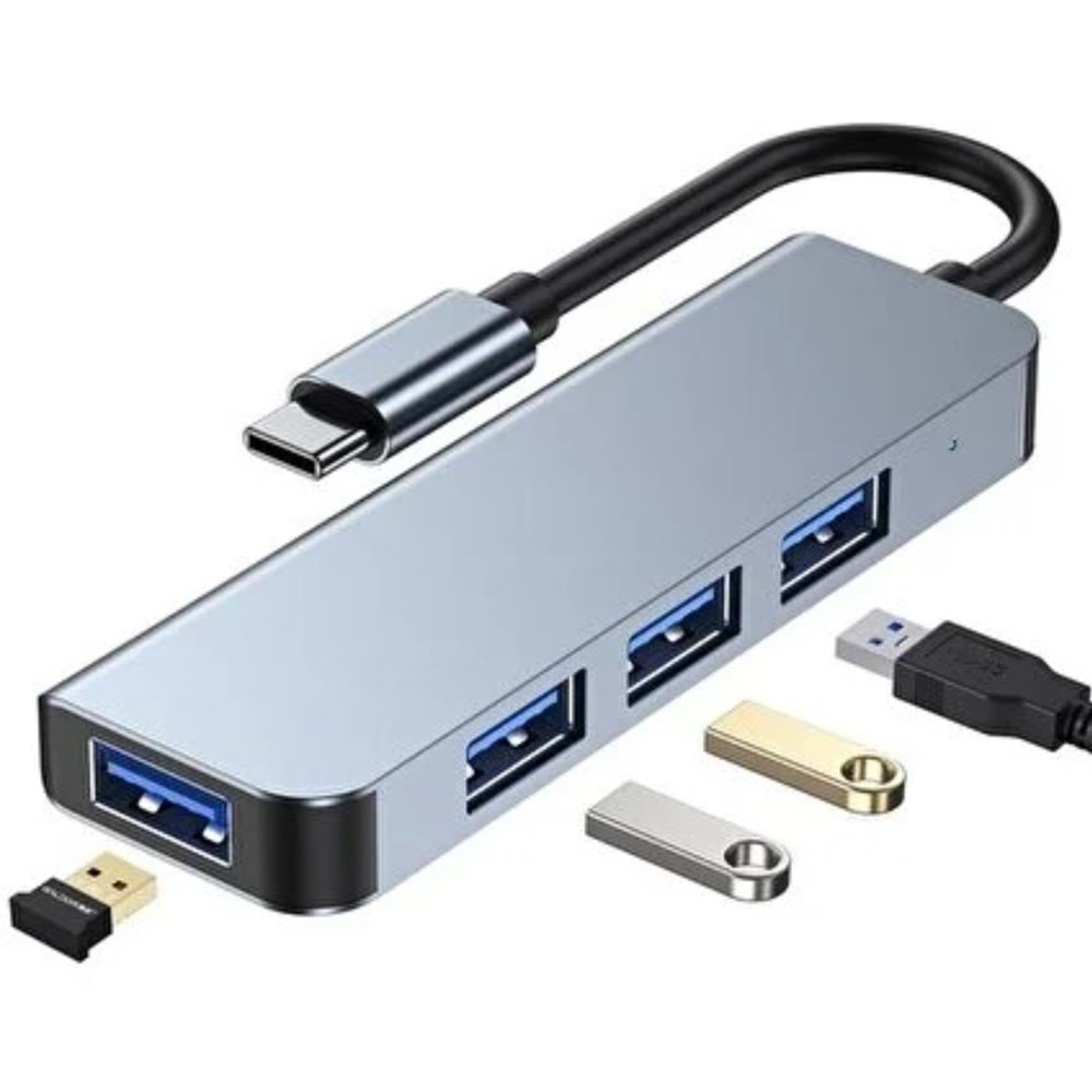 Bawerlink BW-2026 Type-C 4 port Usb 3.0/2.0 Yeni Nesil Type-C Usb Çoğaltıcı