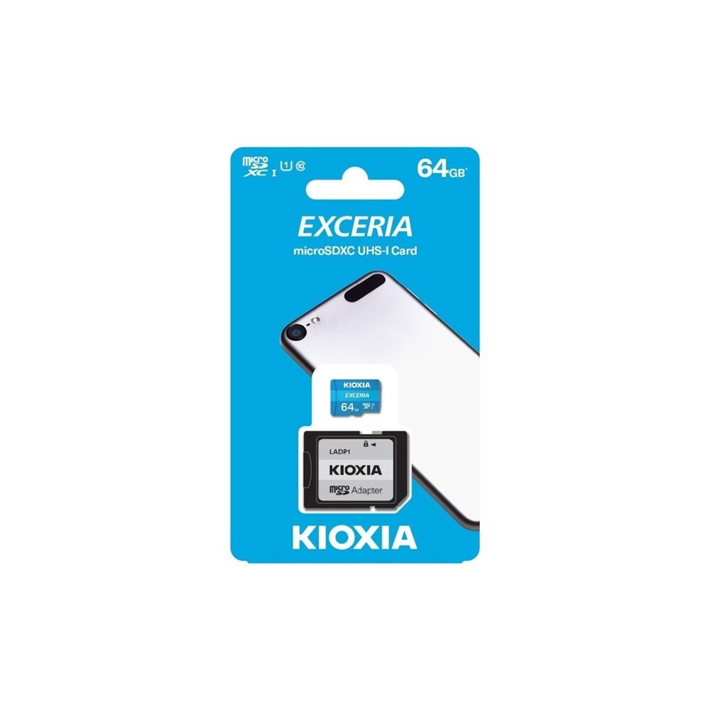 Kıoxıa 64GB Exceria Micro SDXC UHS-1 C10 100MB/sn (LMEX1L064GG2) Hafıza Kartı