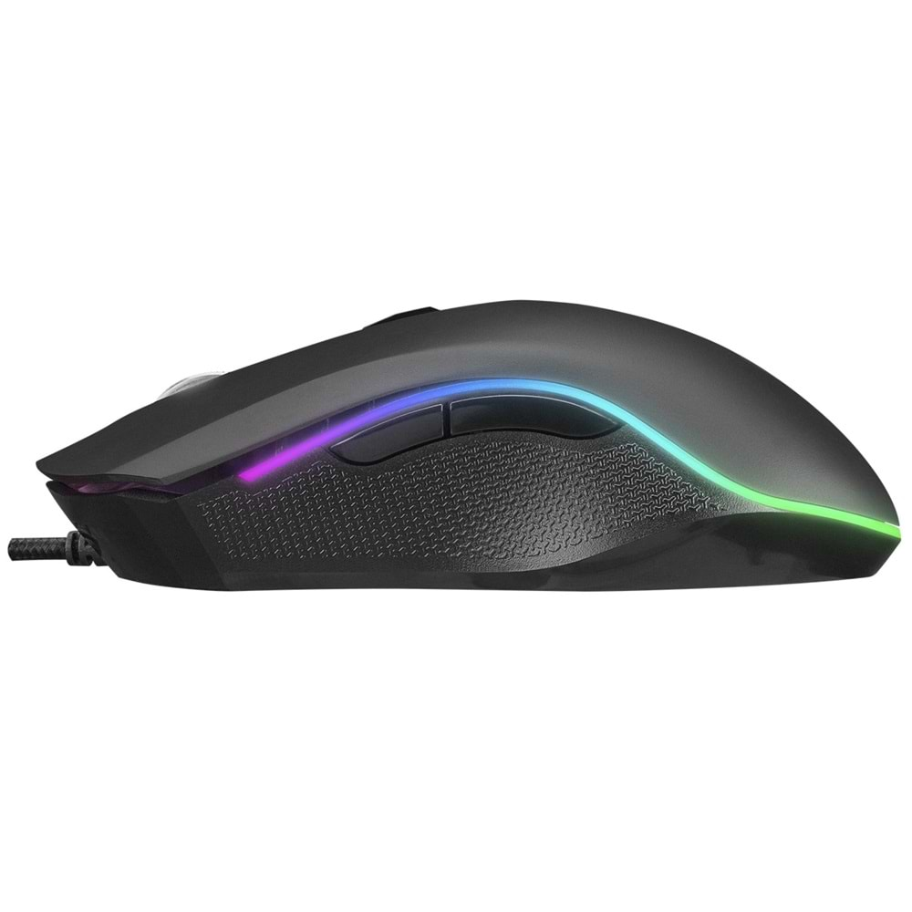 Everest SM-F09 TITANIO Usb Gümüş 7200dpi RGB Ledli Gaming Oyuncu Mouse