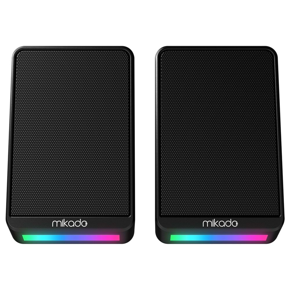 Mikado MD-178 2.0 3W*2 RGB Aydınlatmalı USB + 3.5mm USB 5V Speaker Hoparlör