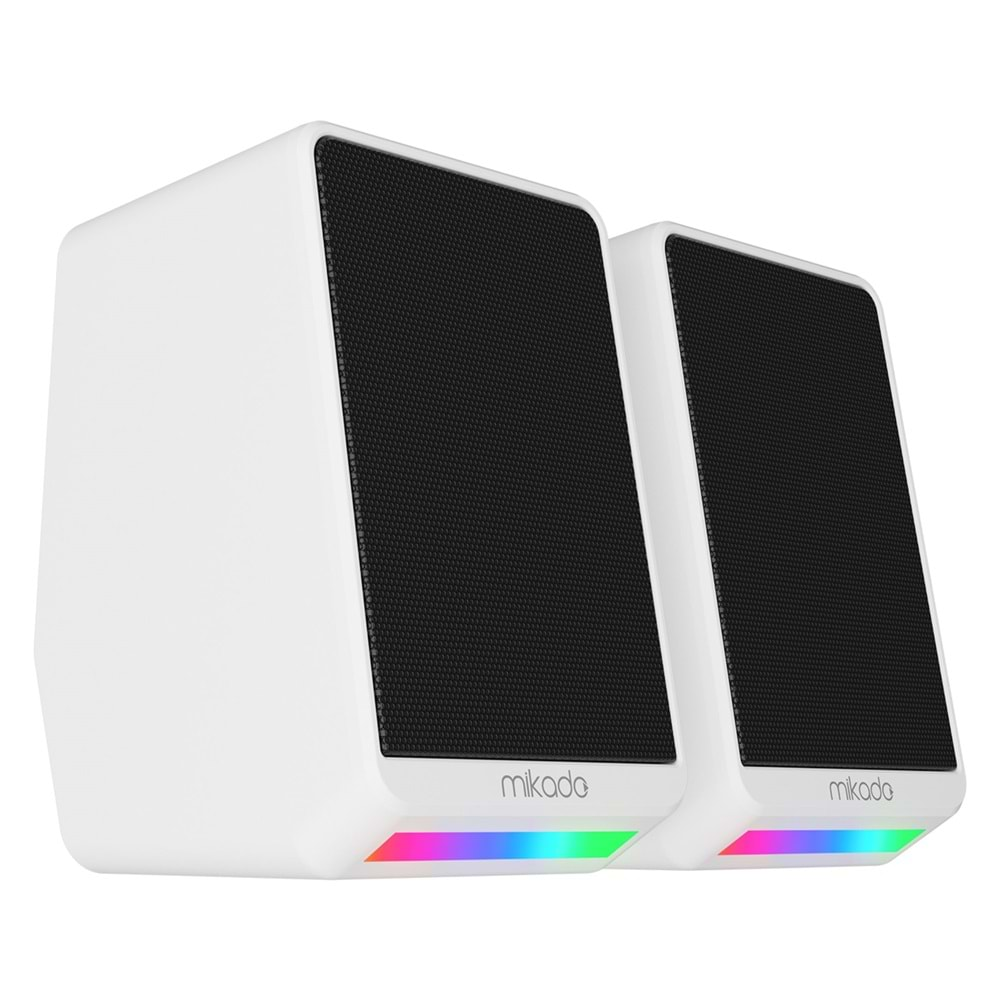 Mikado MD-178 2.0 3W*2 RGB Aydınlatmalı USB + 3.5mm USB 5V Speaker Hoparlör