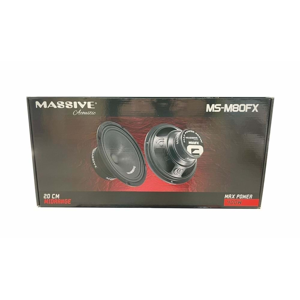 Massıve MS-M80FX 20 Cm 400 Watt 150 Rms Midrange Oto Hoparlör