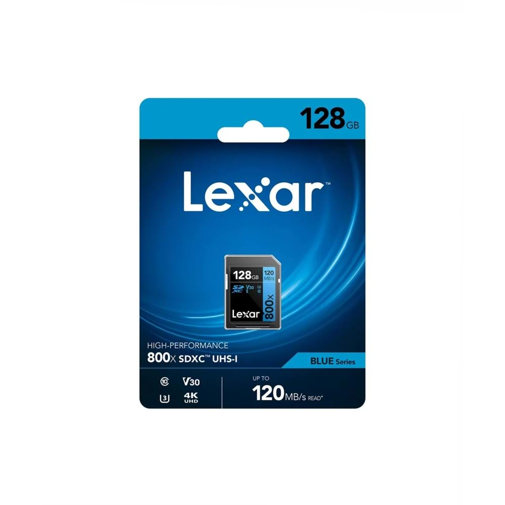 Lexar Blue Series 800x Pro LSD0800128G Class 10 UHS-I U3 V30 128 GB Hafıza Kart