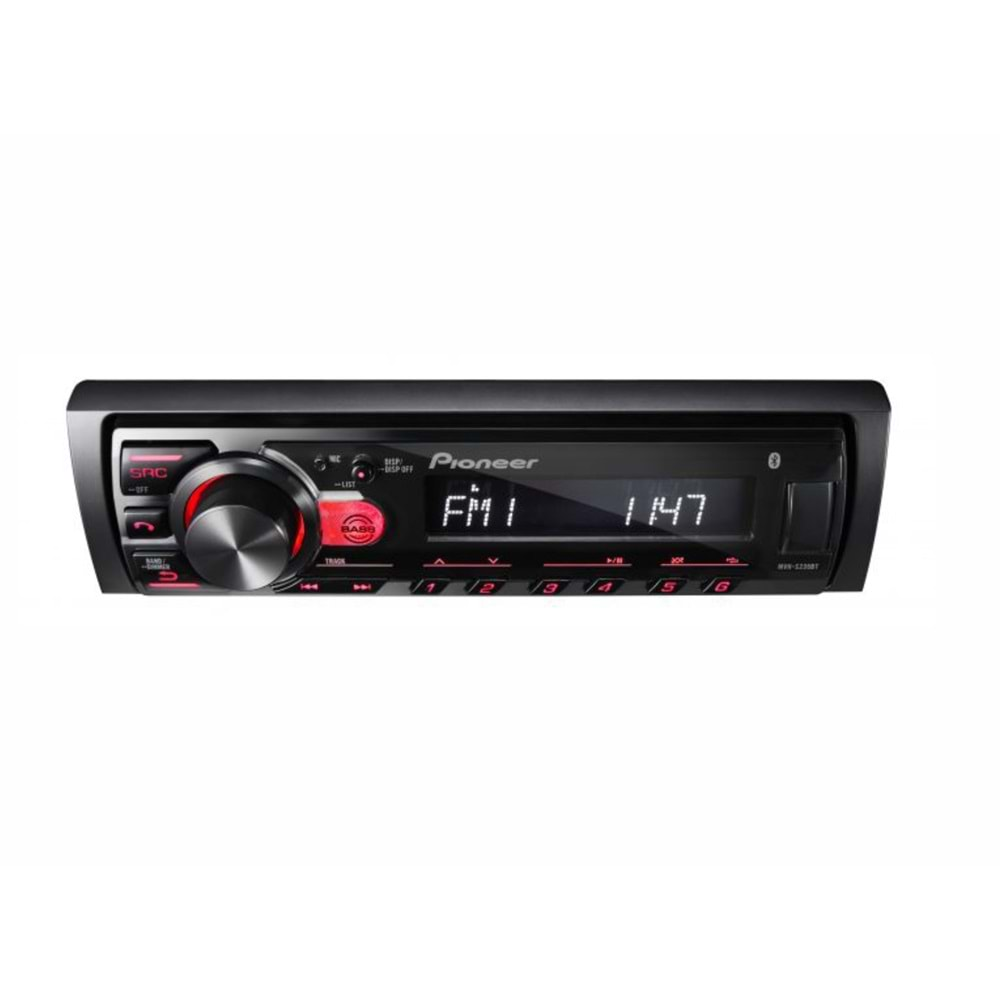 Pıoneer MVH-S235BT USB/AUX Bluetooth 2 Amfi Çıkışlı Yeni Seri Oto Oto Teyp