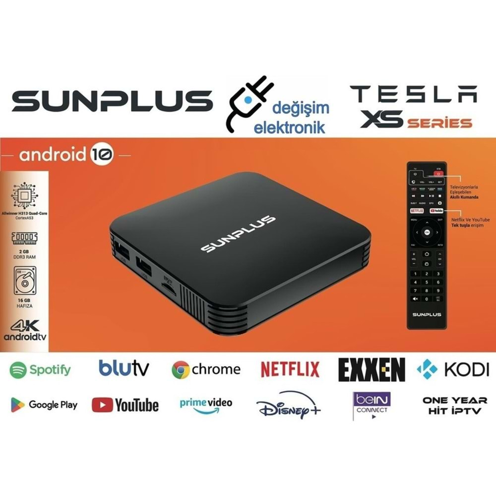 Sunplus TESLA XS 2 serıes cortexA53 Androıd DDR3 2GB 16GB TV Box