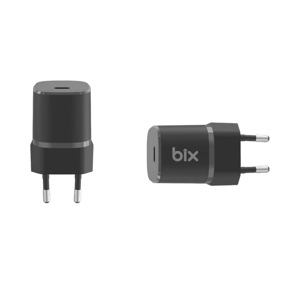 Bix BX21G GaN 20W Type-C PD Akıllı Çip Mini Hızlı Şarj Cihazı Beyaz/Siyah