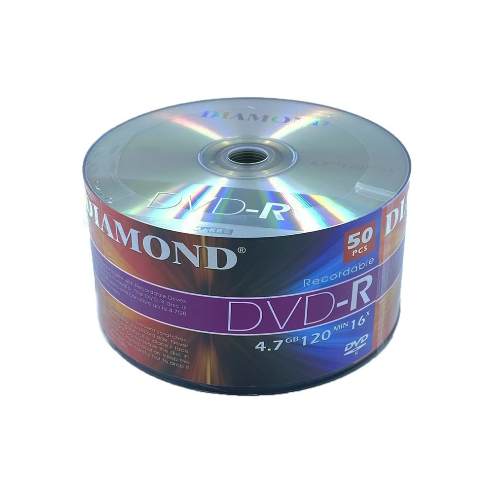 Dıamond DVD-R 16X 4,7 GB 120 Mın 50 li Paket İnkjet Beyaz