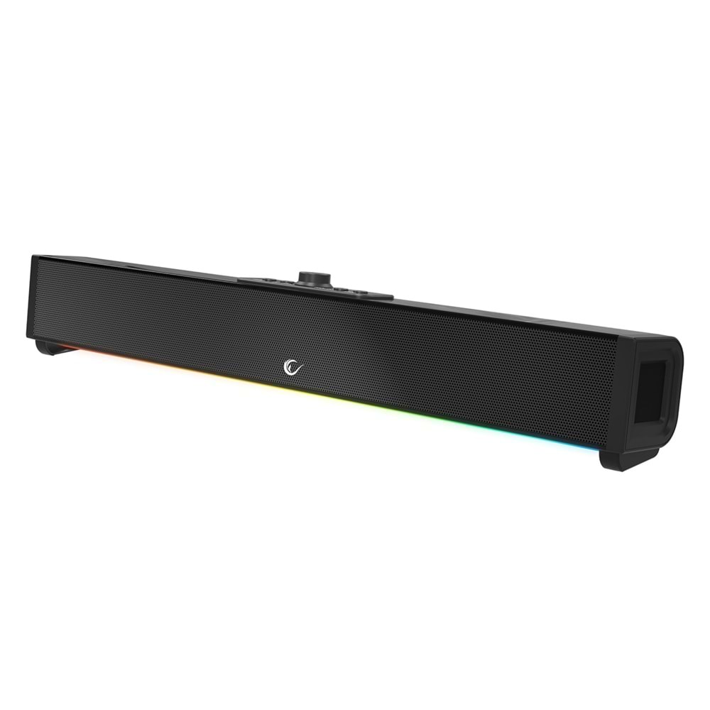 Rampage RM-1 SoundWave Plus Siyah 2X15W + 34W 16V/4.06A BT+USB+AUX+TF Kartlı Gaming Soundbar Speaker