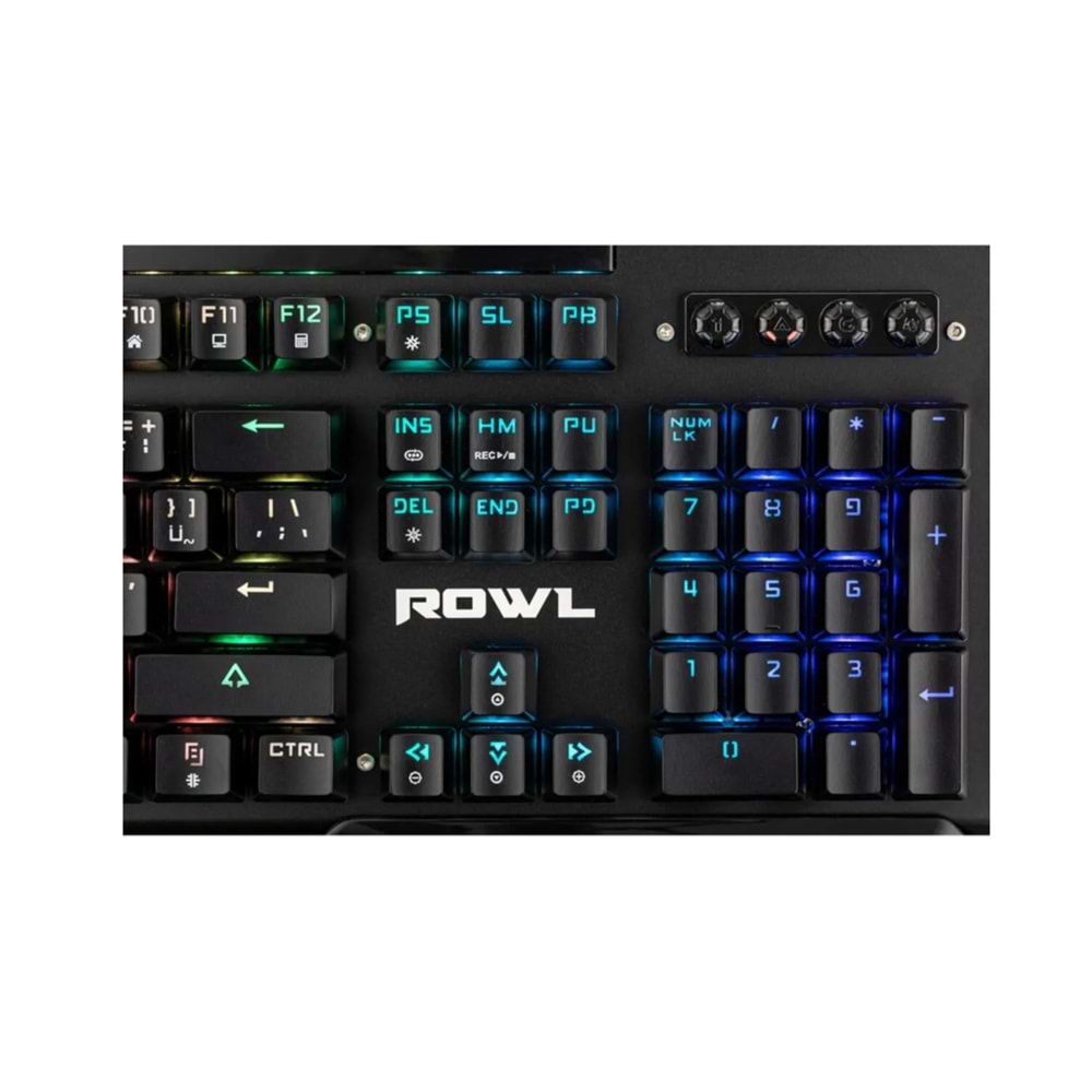 Rowl RGMK-01 PULSATRIX USB RGB Aydınlatmalı Blue Switch Mekanik Gaming Klavye