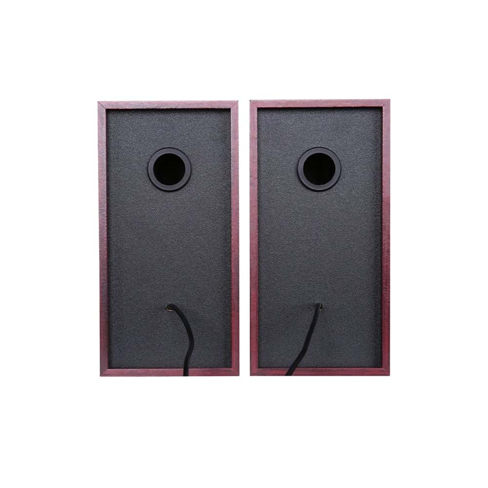 Lecoo DS105 Kablolu USB + 3.5mm Jack Girişli 6W Stereo Masaüstü Ahşap Hoparlör