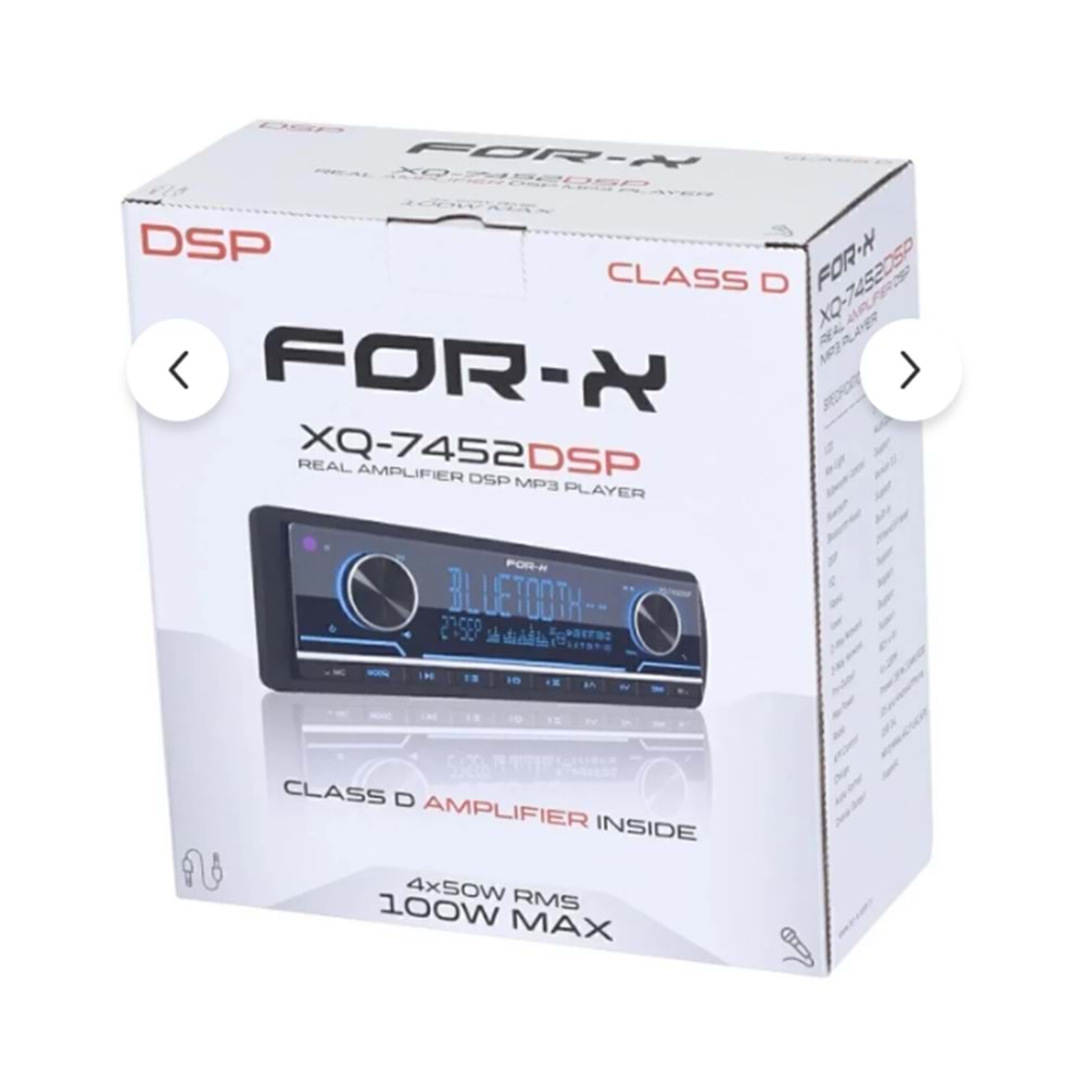 For-X XQ-7452DSP 3 Amfi Çıkış 8*4V Rca BT 2 Usb Profesyonel Rgb Oto Teyp