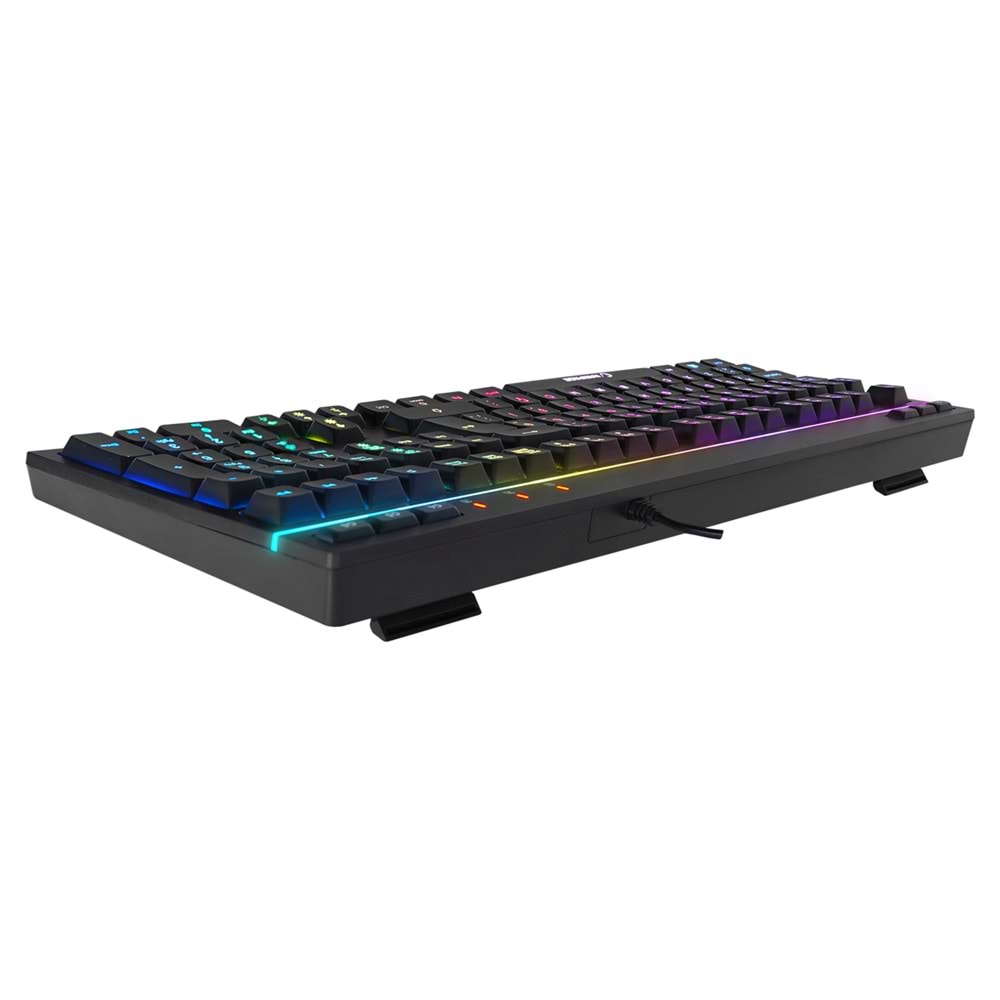 Rampage KM-R57 Seraphic Beyaz&Siyah RGB Aydınlatmalı Q Oyuncu Multmedia Klavye ve 12800 DPI Mouse Gaming Set