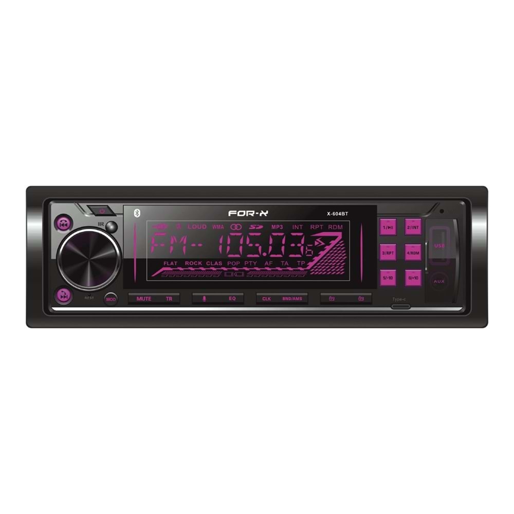 For-X X-604BT USB/TF/BT/FM 4+60 Watt Oto Teyp