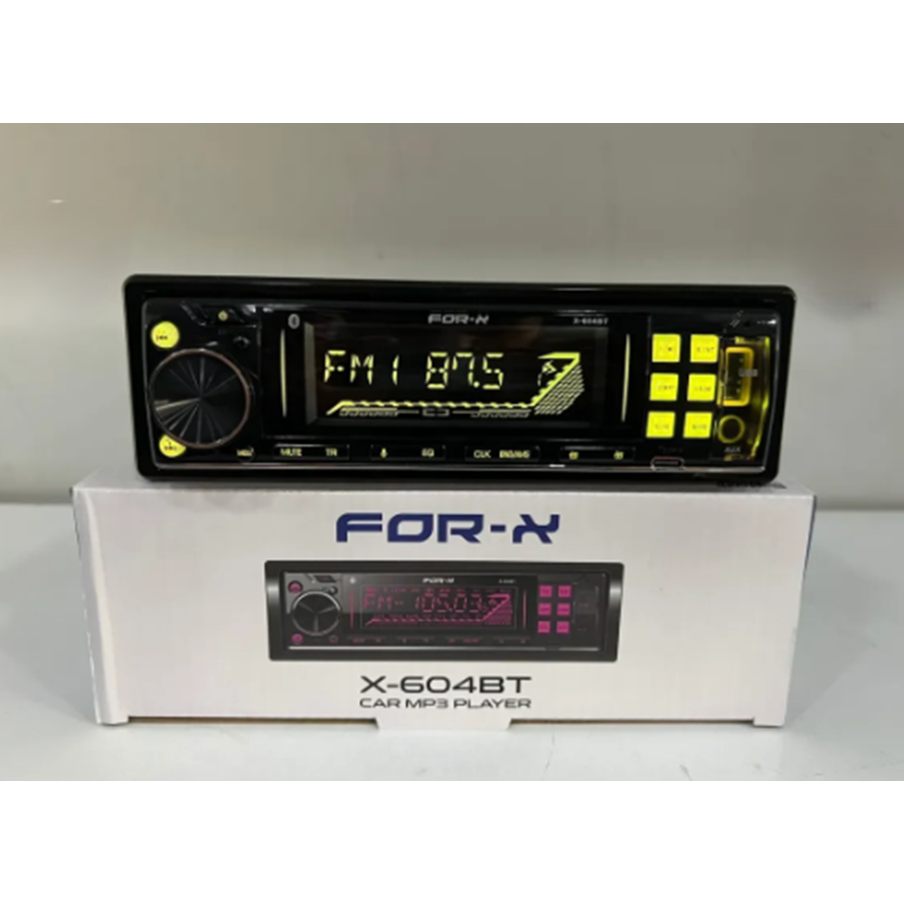 For-X X-604BT Çift USB/TF/BT/FM 4+60 Watt 3 Anfi Çıkışlı Oto Teyp