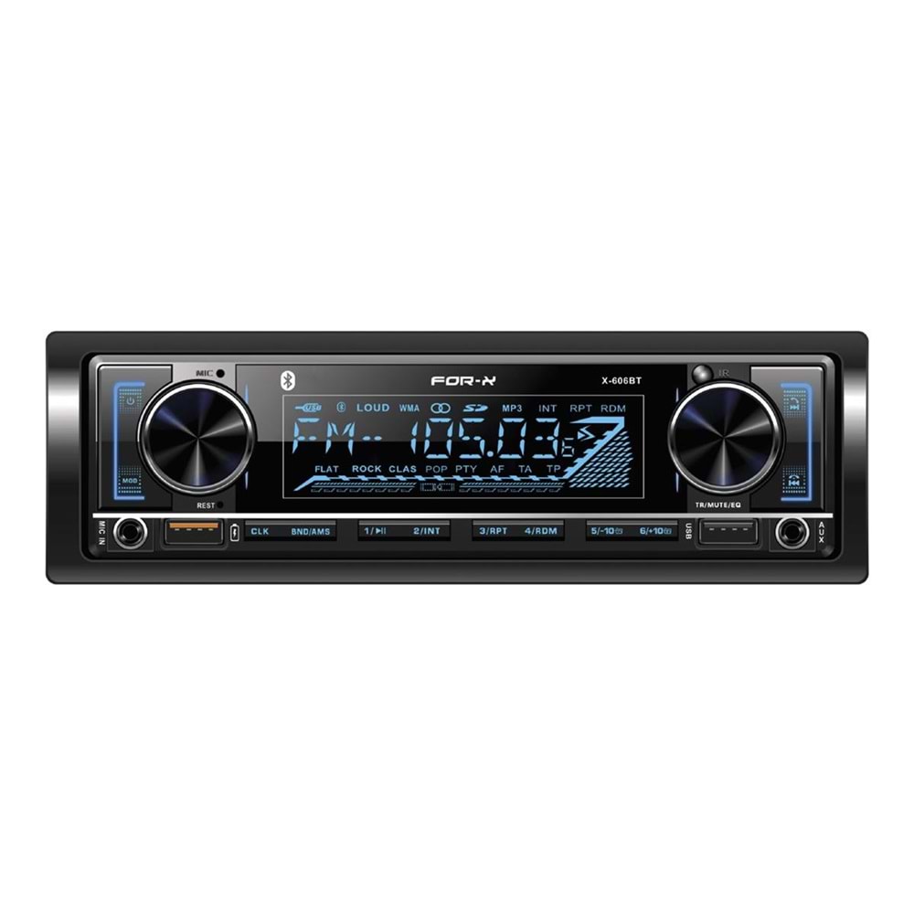For-X X-606BT USB/TF/BT/FM 4+60 Watt Oto Teyp