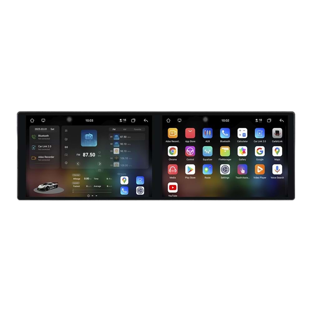 Noiser NS-2100 21,60 Doul Çift Ekran Androıd 13 A133 4+64 Gb+K+Carplay Multimedıa Oto Teyp