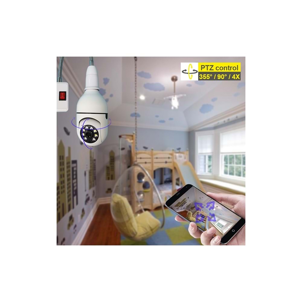İronix TP2 3Mp İp Wifi Full Hd 8 Led Gece Görüşlü Hareketli Kamera