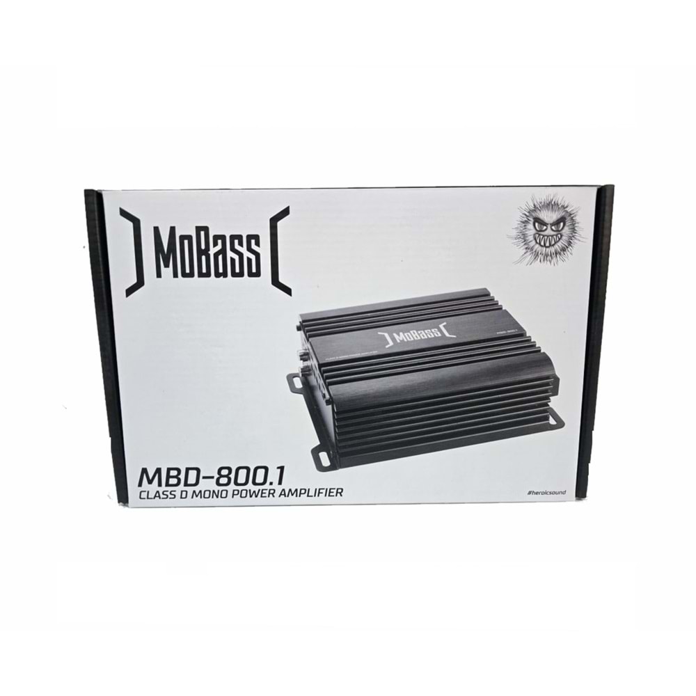 Mobass MB-800.1 Mono Rms 300x1Ch Yeni Nesil Oto Anfi