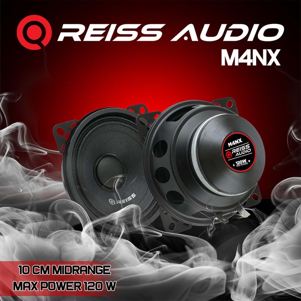Reıss Audıo RS-M4NX 10 cm 2li 120 Watt Mıdrange Oto Hoparlör