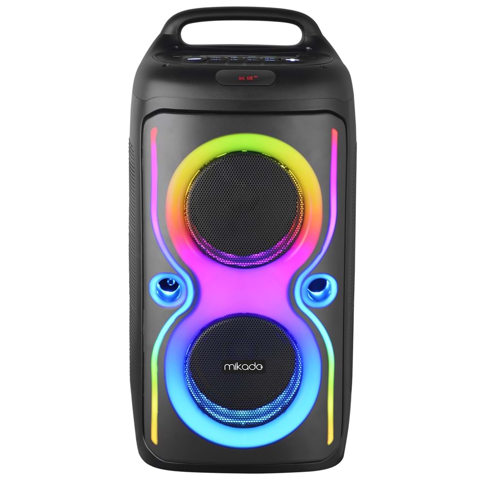 Mikado MD-66BT ThunderBag 40W 3600mAh Çanta Taşıma Özellikli USB/BT/TF/TWS RGB Işıklı Kablosuz Mikrofonlu Toplantı-Parti