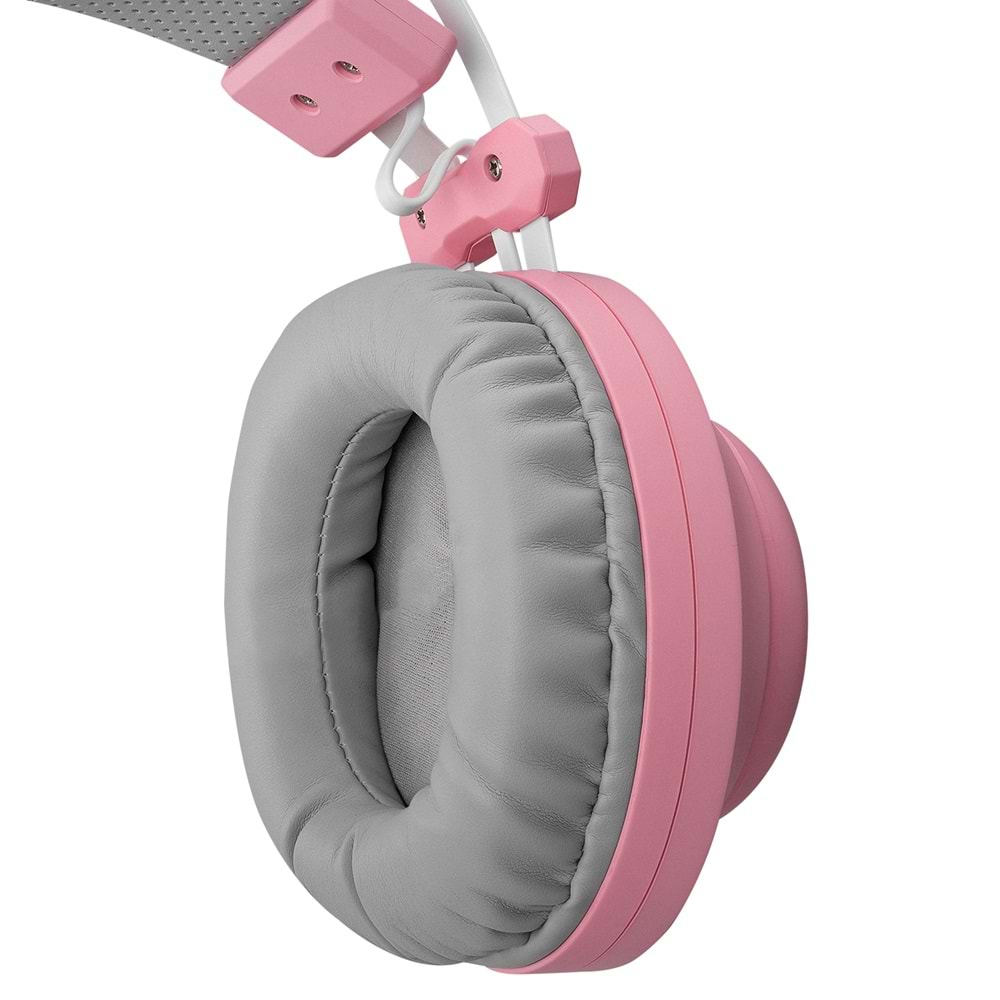 Rampage RM-K1 PULSAR Pembe Usb 7.1 Surround+Titreşim RGB Işık Efektli Gaming Oyuncu Mikrofonlu Kulaklık