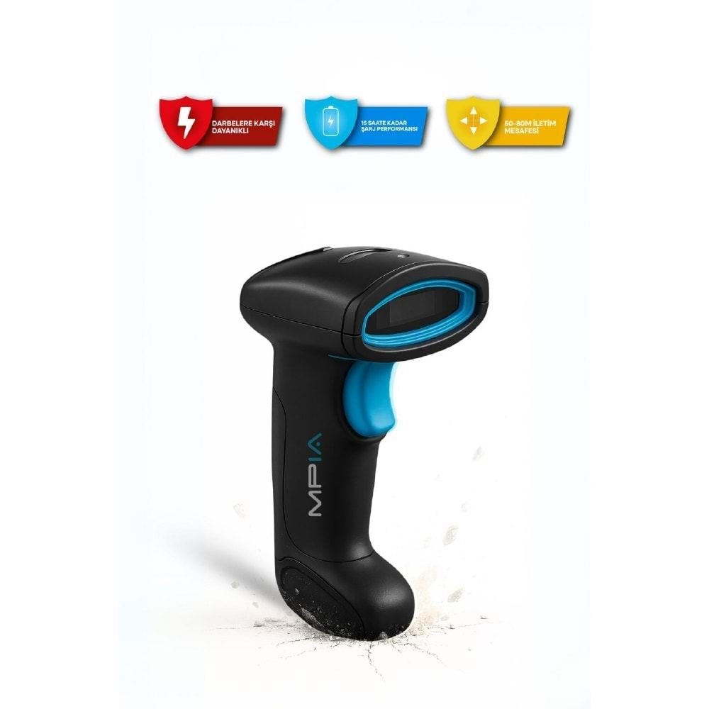 Mpıa BS-2 Kablosuz 1D/2D Standlı Barkod/Karekod Okuyucu