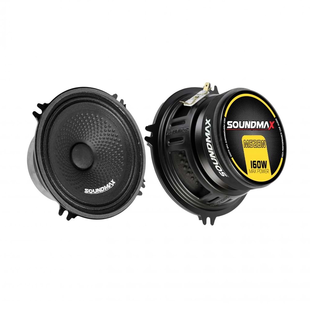 Soundmax SX-M52BN Çifti 320 Watt 160w Rms deprem serisi 13 Cm Oto Midrange Hoparlör