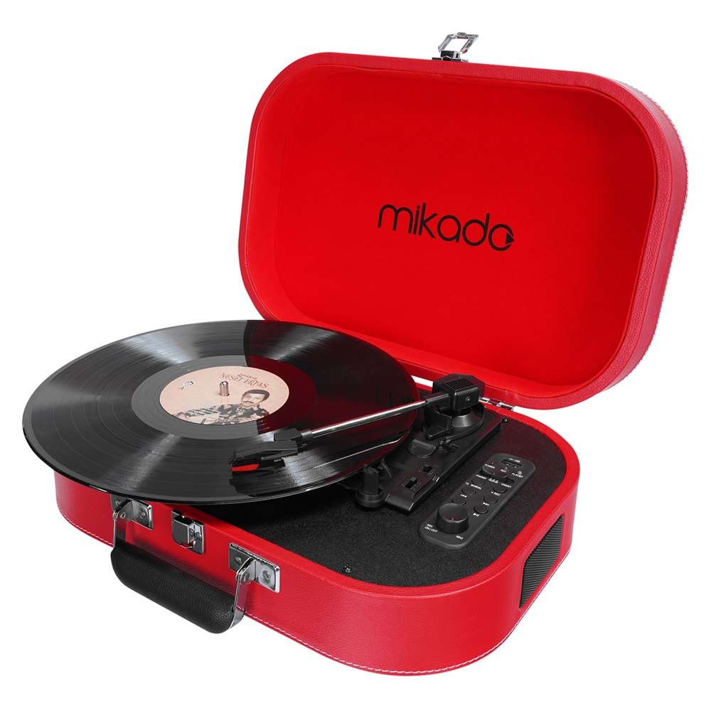 Mikado Nostalgia MN-101 Pikap Kırmızı Usb+RCA+Bluetooth Destekli Müzik Kutusu