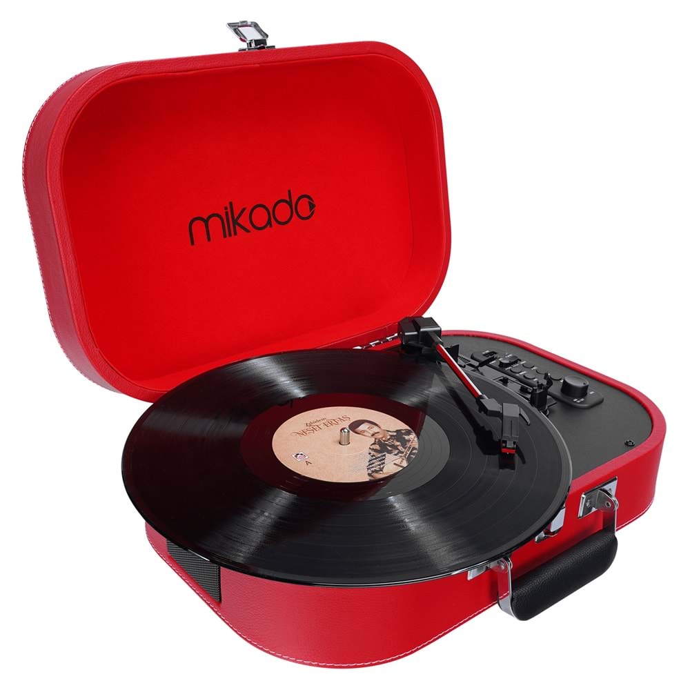 Mikado Nostalgia MN-101 Pikap Kırmızı Usb+RCA+Bluetooth Destekli Müzik Kutusu