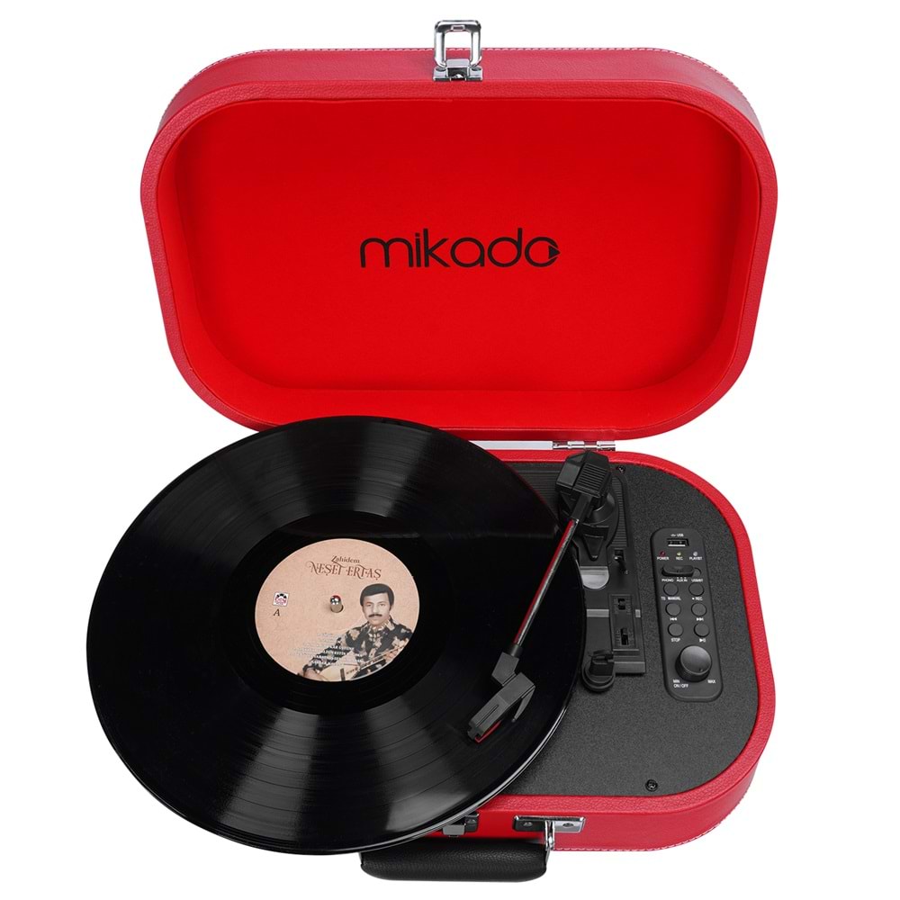 Mikado Nostalgia MN-101 Pikap Kırmızı Usb+RCA+Bluetooth Destekli Müzik Kutusu