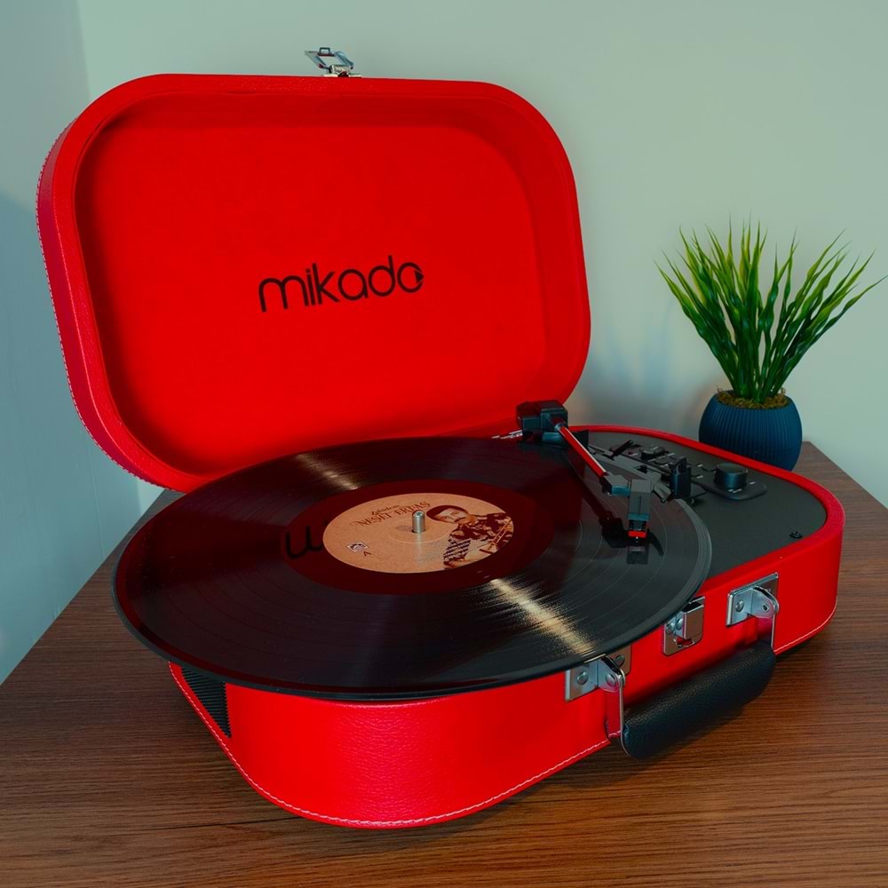 Mikado Nostalgia MN-101 Pikap Kırmızı Usb+RCA+Bluetooth Destekli Müzik Kutusu
