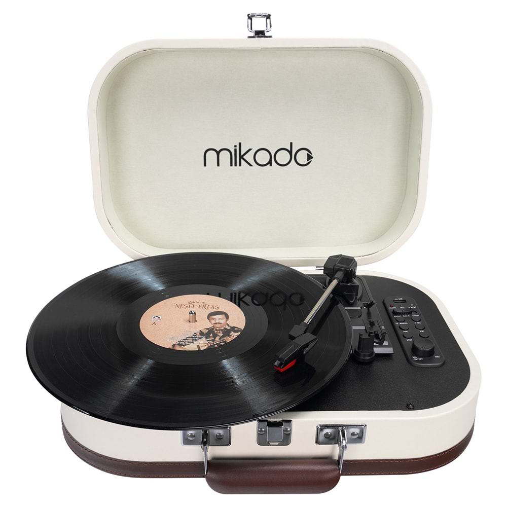 Mikado Nostalgia MN-101 Pikap Fil dişi Usb+RCA+Bluetooth Destekli Müzik Kutusu