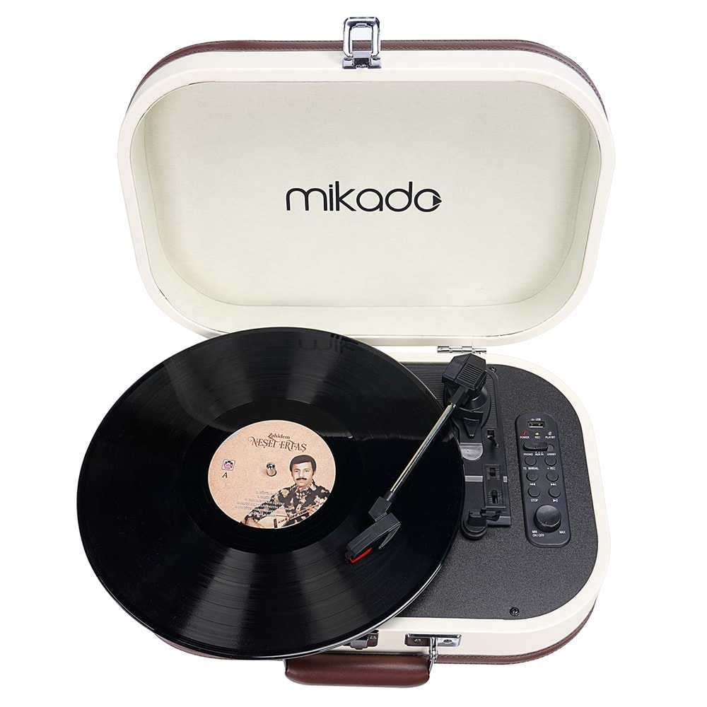 Mikado Nostalgia MN-101 Pikap Fil dişi Usb+RCA+Bluetooth Destekli Müzik Kutusu
