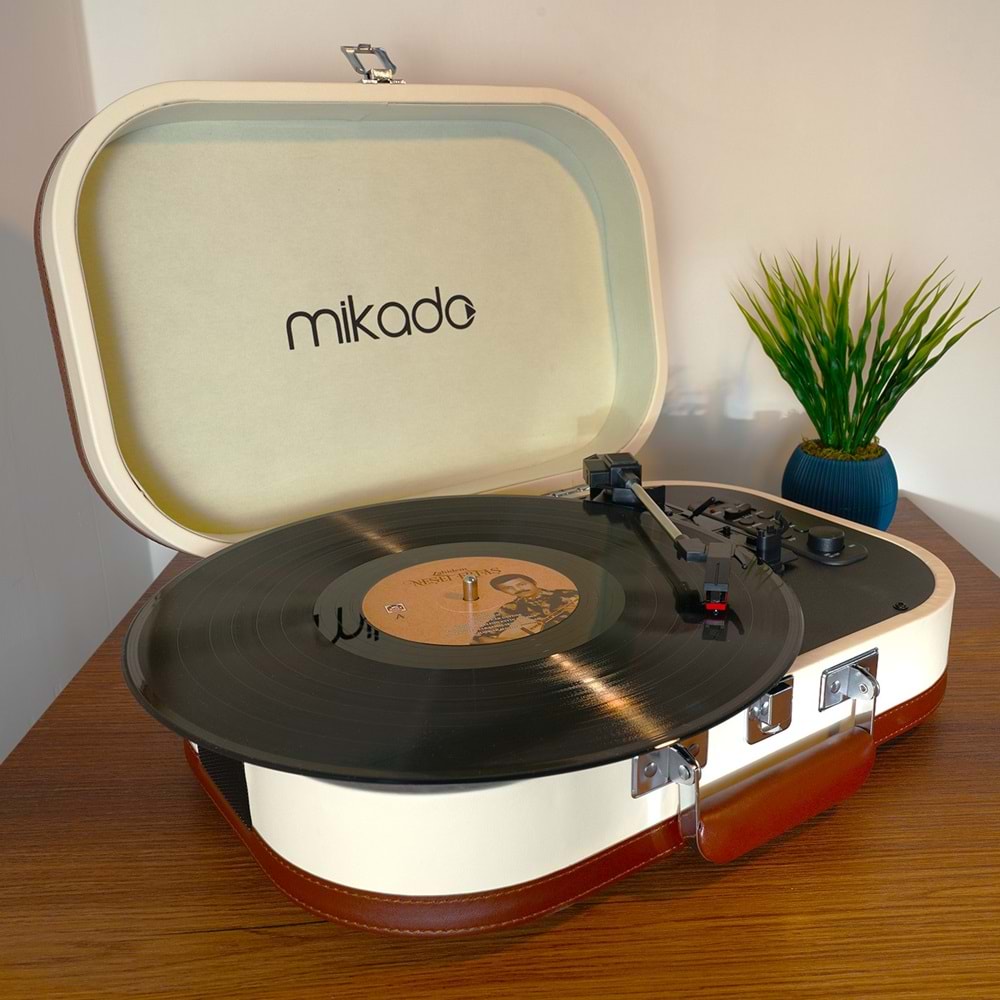 Mikado Nostalgia MN-101 Pikap Fil dişi Usb+RCA+Bluetooth Destekli Müzik Kutusu