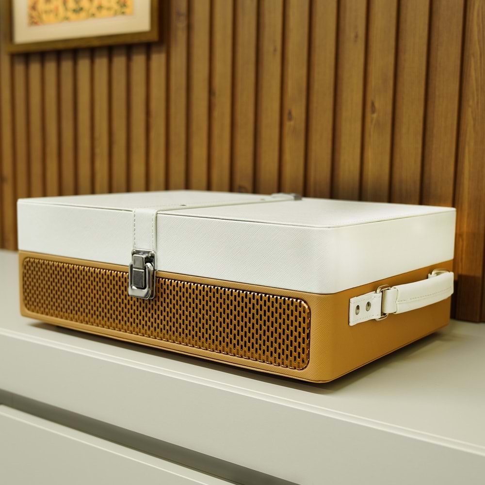 UMİE Vintage UM-P353 Pikap Bluetooth'lu 3.5mm AUXIN&RCAO Destekli Müzik Kutusu