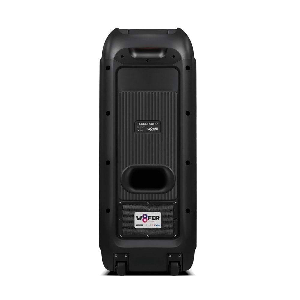 Powerway WOOFER 140W Hoparlör Gitar Saz Girişli Karaoke Parti Ses Sistemi Dijital Ekran +Bass